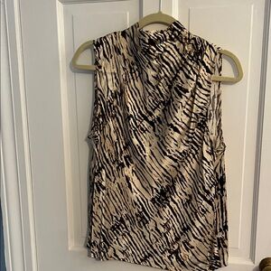 Rails Brown and Cream Patterned Sleeveless Top